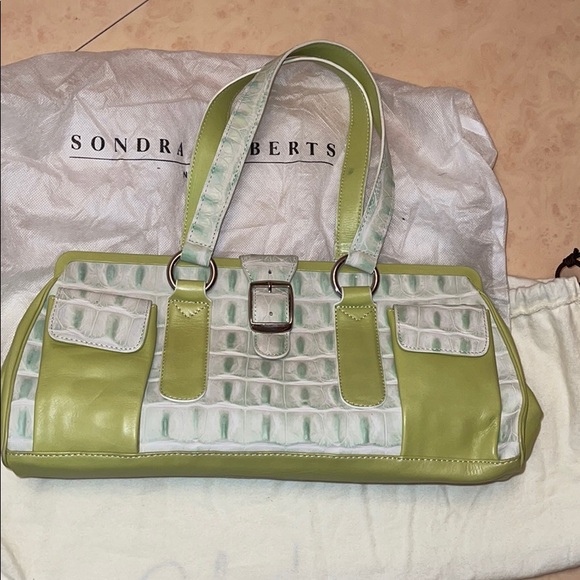 Sondra Roberts Faux Croc 🐊 Shoulder Bag Purse 💚 - Picture 8 of 14